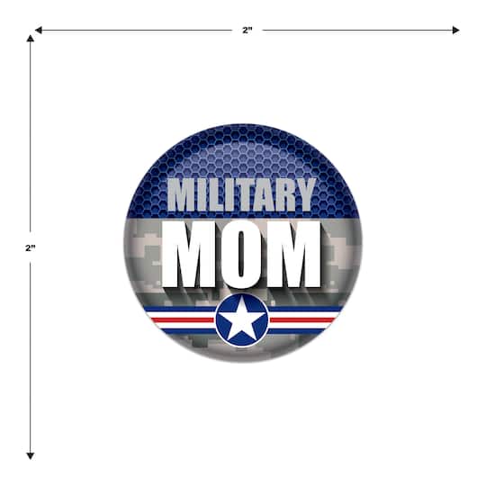 Beistle 2" Camouflage Military Mom Buttons, 6ct.